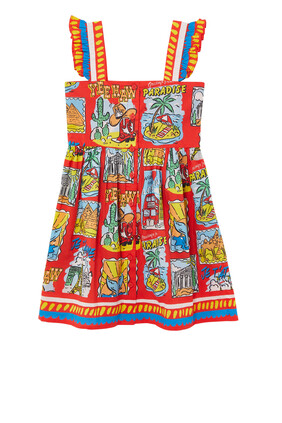 Printed Cotton Voile Dress